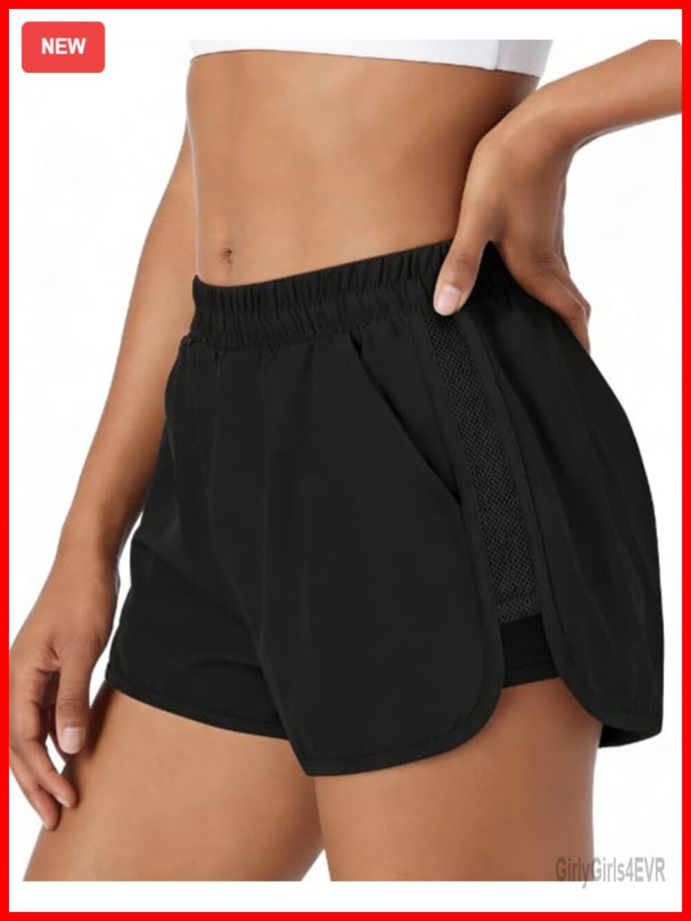 2-in-1 Athletic Running Shorts with Liner & Pockets Quick Dry Gym Hiking